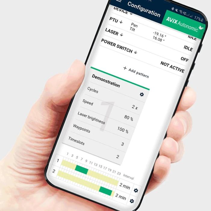 Configuración de patrones en la app AVIX Connect